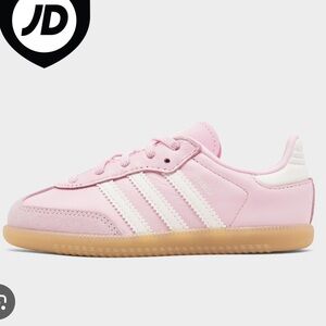 New with box Adidas Originals Samba OG girls leather pink and white sneakers